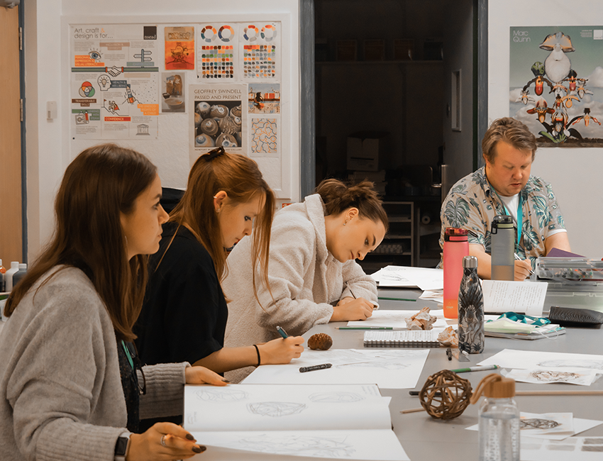 A group of students in a classroom