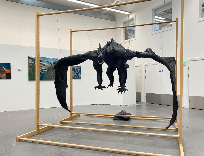 Student work- A giant model of a black dragon