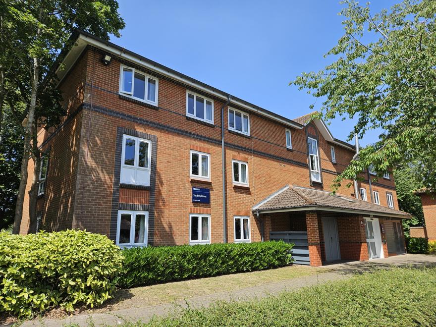 An outdoor photo of Sarah Siddons hall of residence on a clear sunny day