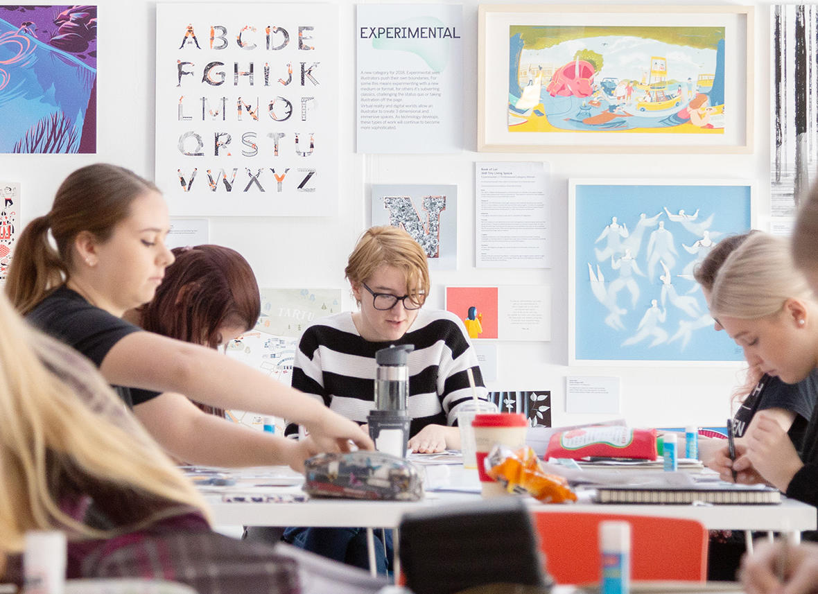 Students walking outside our St John's Campus main reception