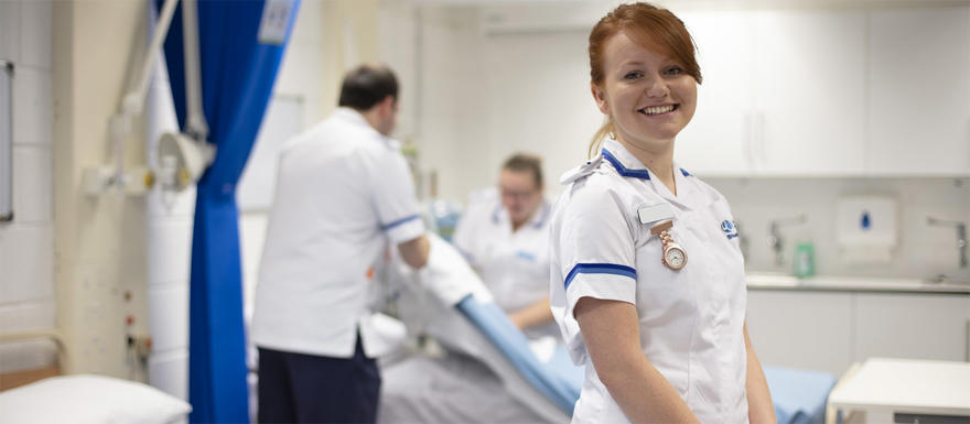 A student nurse in a hospital.