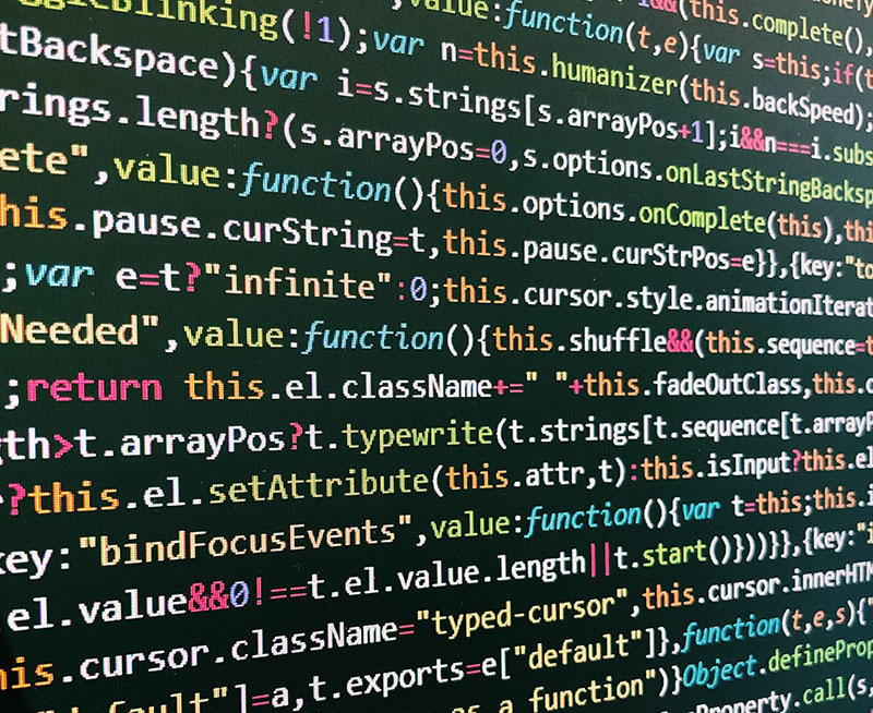 a close up of code