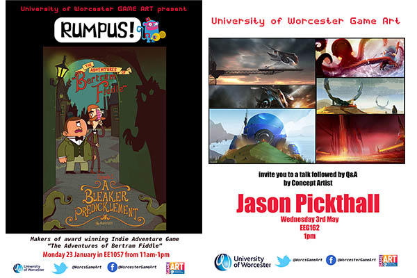 Promotion for a Game Art visiting speaker - Jason Pickthall