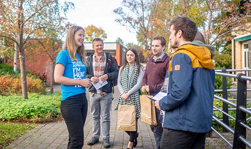 Visitors at a University of Worcester open day