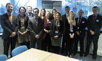Group of Business PGCE students wearing suits