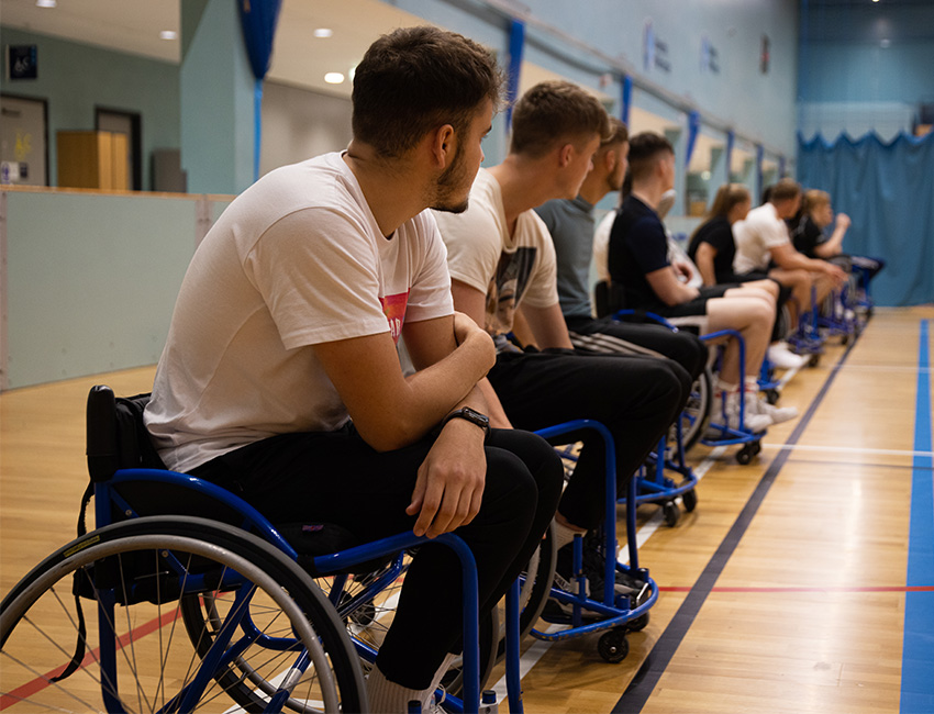 Students walking outside our St John's Campus main reception