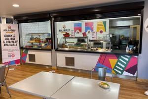 open hatch at a canteen