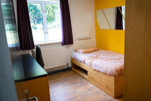 inside a bedroom in en-suite accommodation