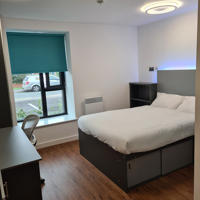 View of bedroom in Mary Seacole hall of residence