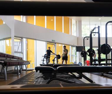 view of fitness centre from a low angle