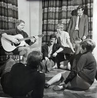 A student guitar folk group in March 1967