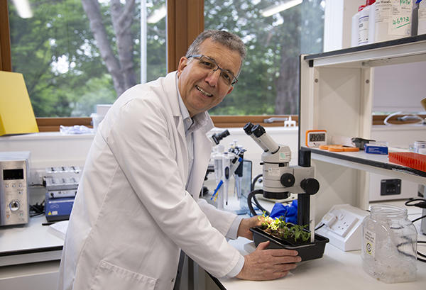 Mahmut Tör in laboratory