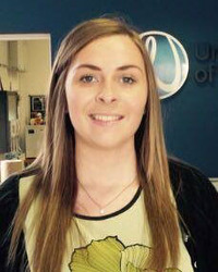 University of Worcester logo on a light blue background