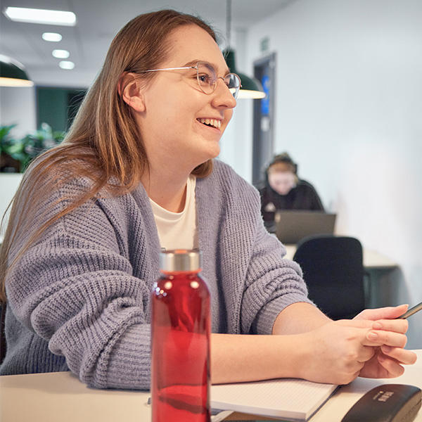 A woman studying in Peirson