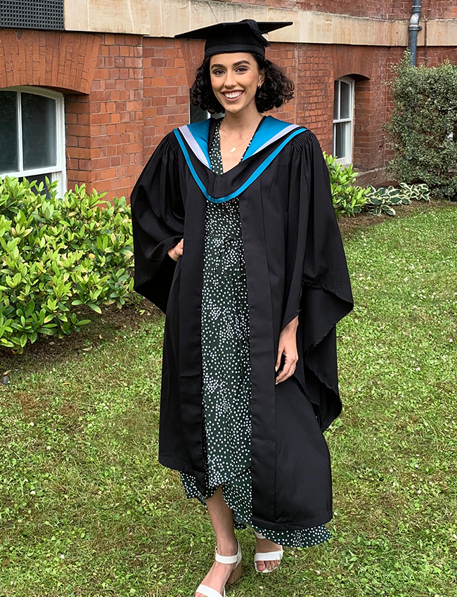 Henna in graduation robes