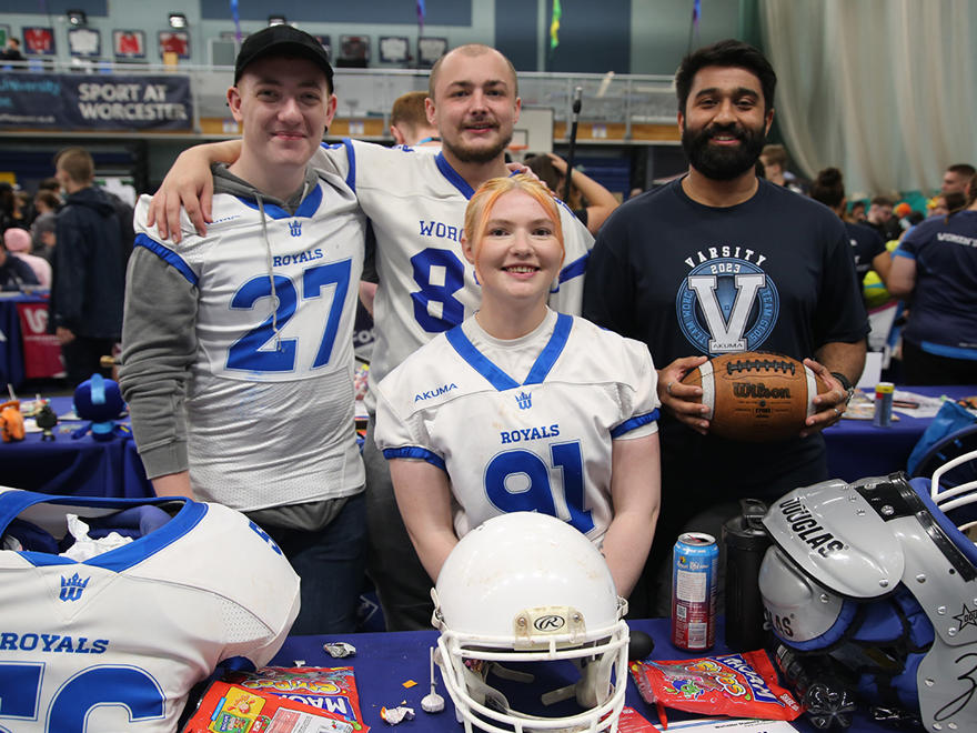 American Football at the society fair