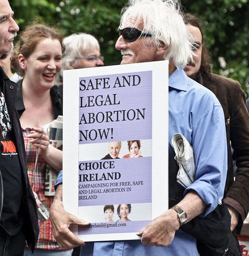 Abortion rights campaigners in Dublin