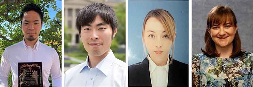 Researchers (left to right) Shigeharu Akimoto, Shinichi Nagata, Cindy Hall and Emma Richardson