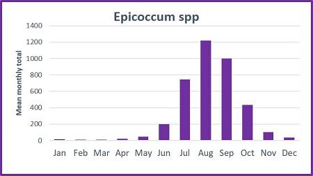 fungal spores epicoccum graph