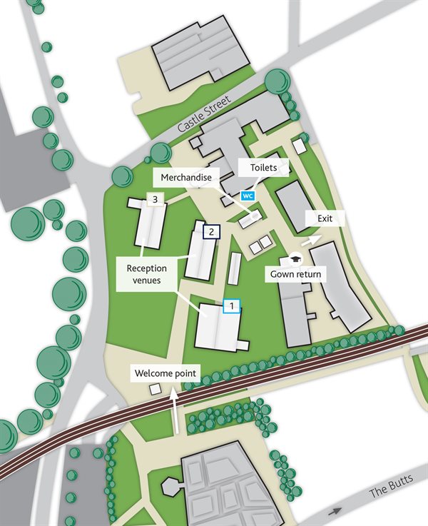City campus map for Graduation