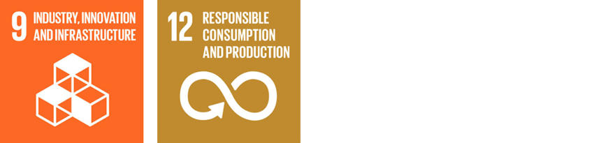 The SDG logos for 9. Industry Innovation and 12. Infrastructure and Responsible Consumption and Production