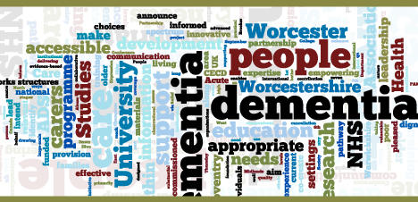 Wordle Dementia studies poster