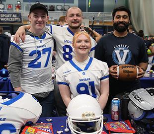 American football at a society fair