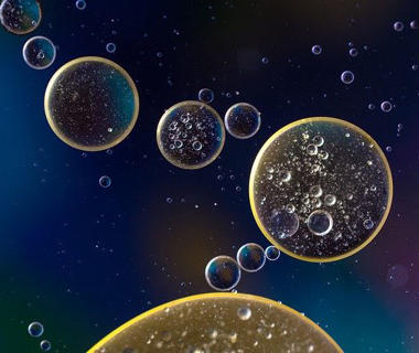Some oil on water creating an artistic effect