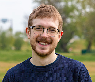 Photo of Lovro outside smiling ar the camera