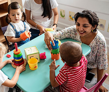 Young children in a nursery setting