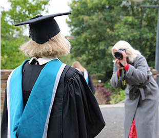 graduate having photo taken
