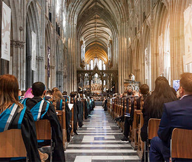 University of Worcester Graduation ceremony in Worcester Cathedral