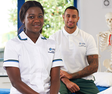 An occupational therapy student and physiotherapy student