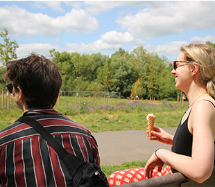 students with ice cream