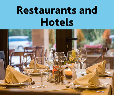 Restaurants and hotels